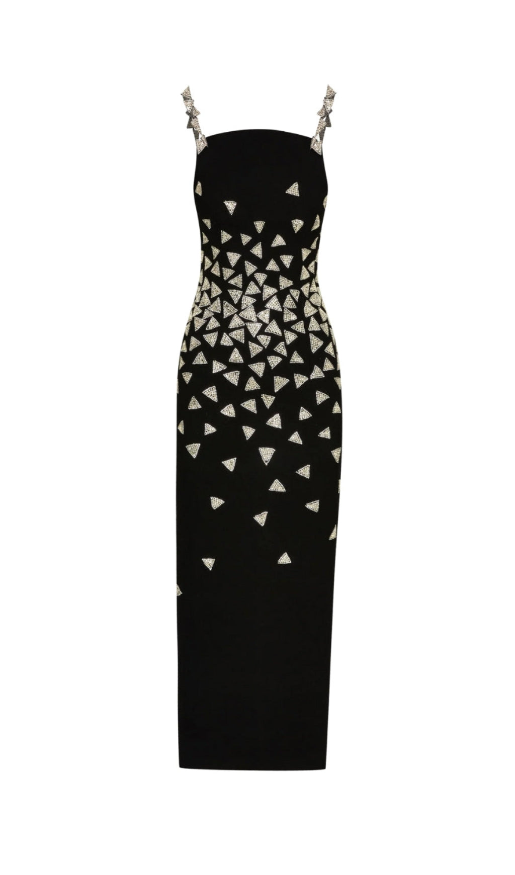 CRYSTAL TRIANGLE MAXI BANDAGE DRESS