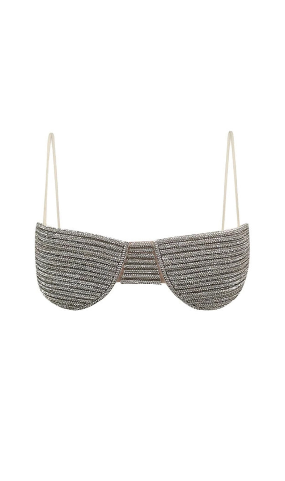 SILVER BIKINI BRA
