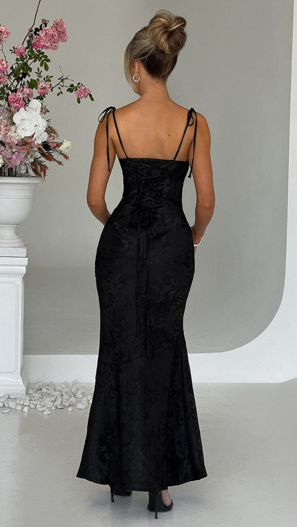AIIZIE WHITNEY MAXI DRESS - BLACK - product image