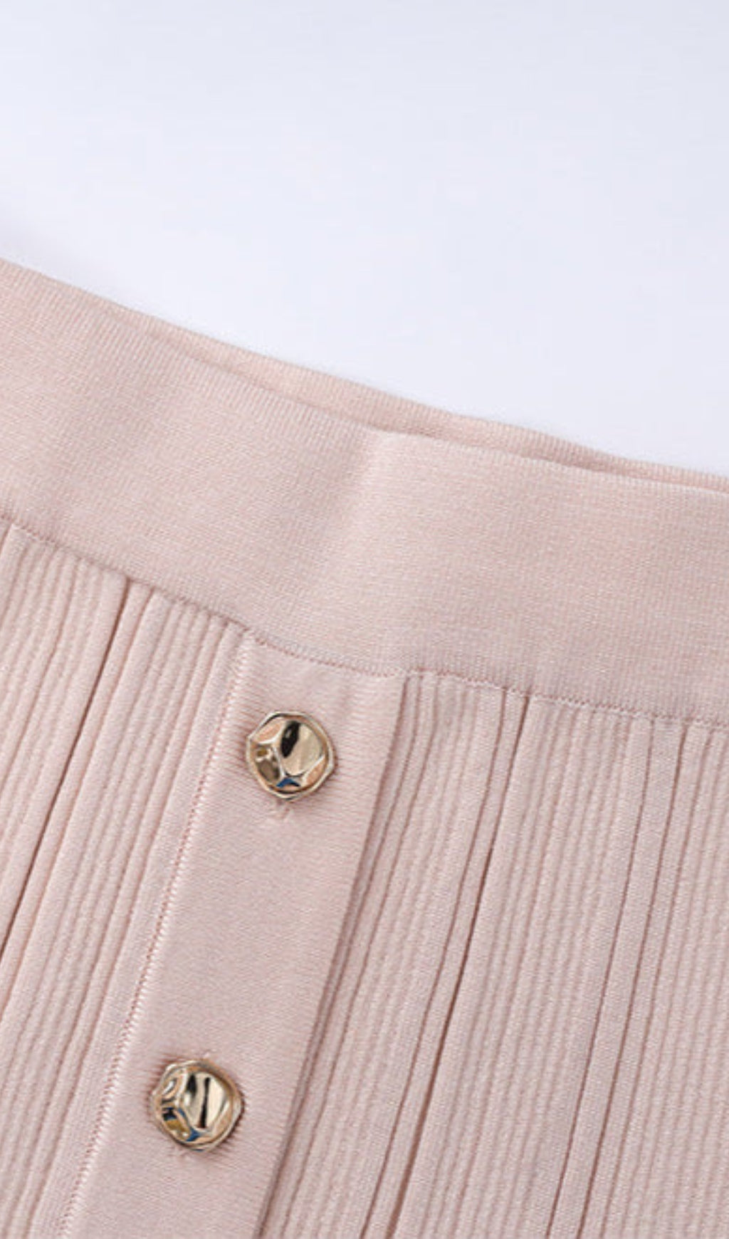 AIIZIE EARTHA SLEEVELESS KNITTED DRESS TOP SKIRT SET IN APRICOT - product image