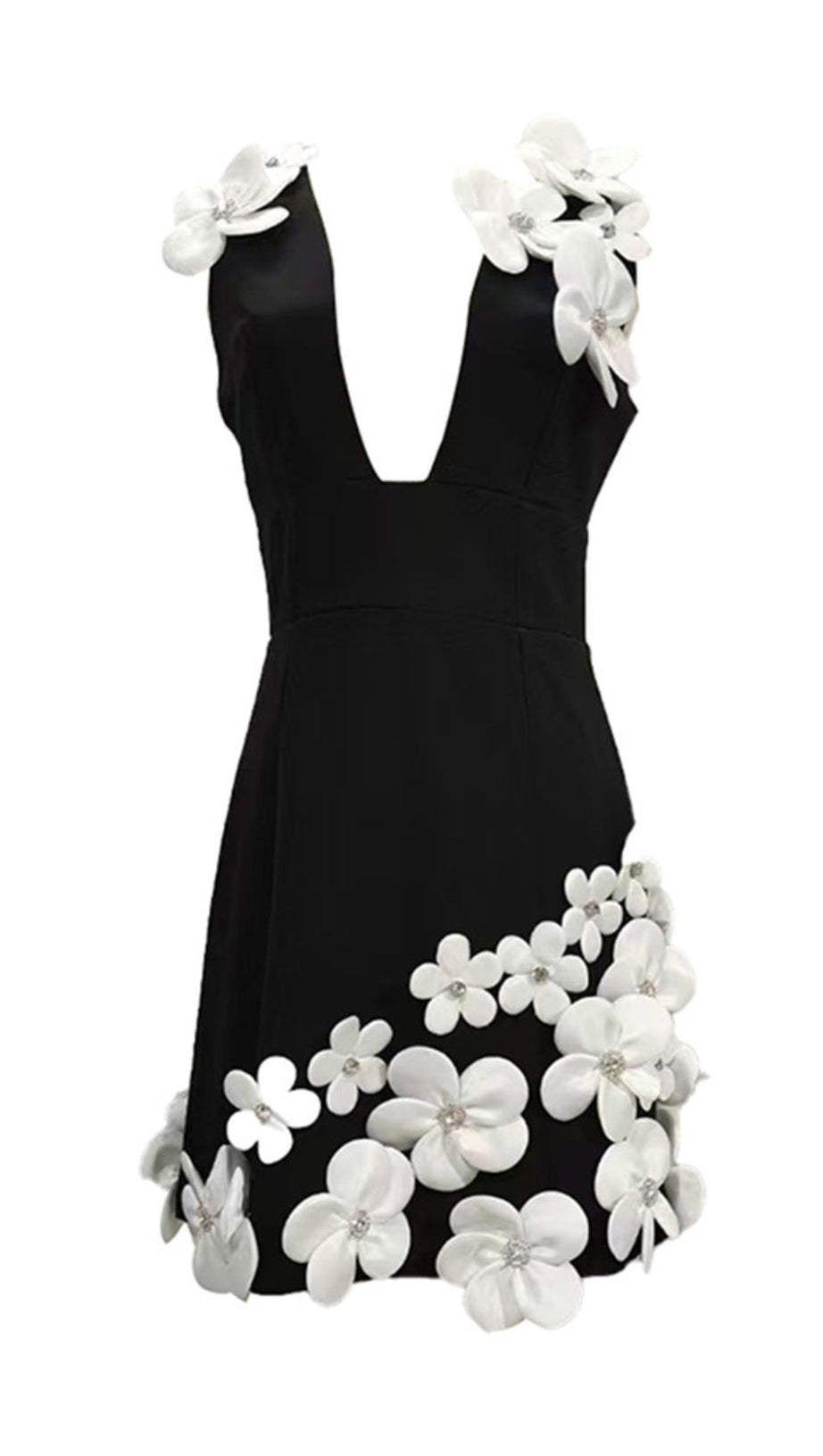 BLACK AND WHITE MINI DRESS