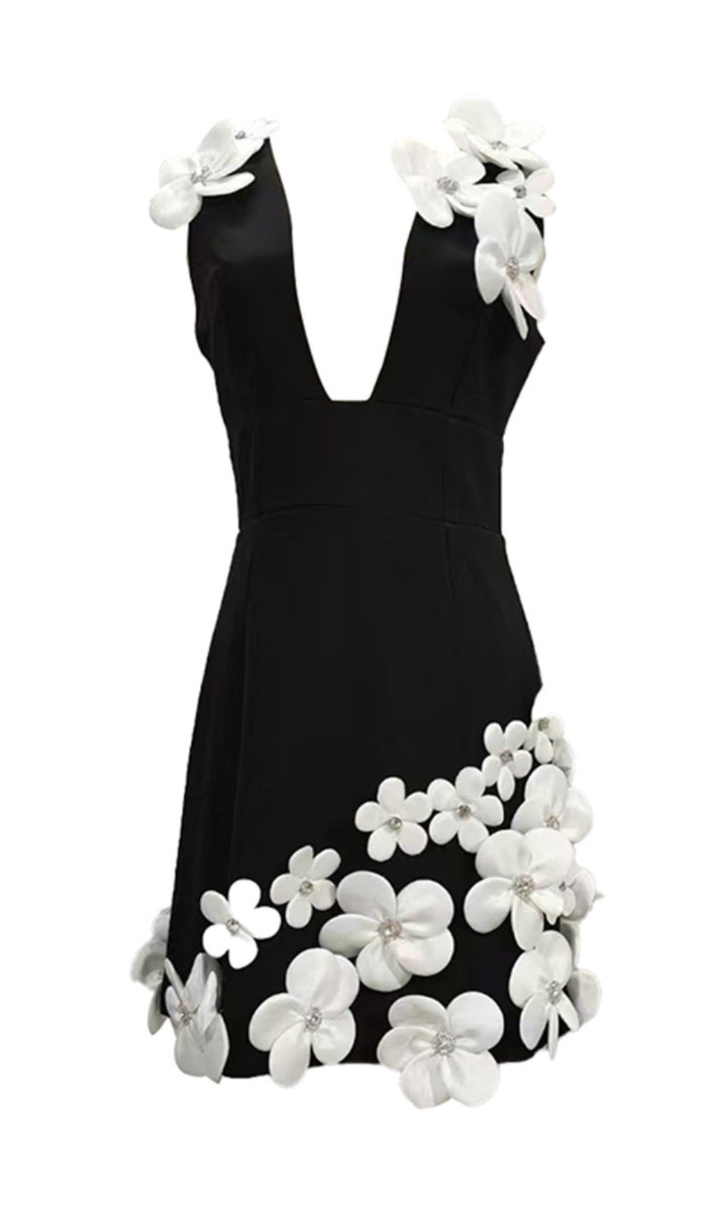 BLACK AND WHITE MINI DRESS