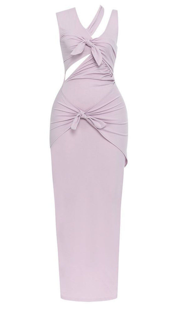 AIIZIE CUT - OUT BOW - DETAILED MIDI DRESS IN LILAC - product image
