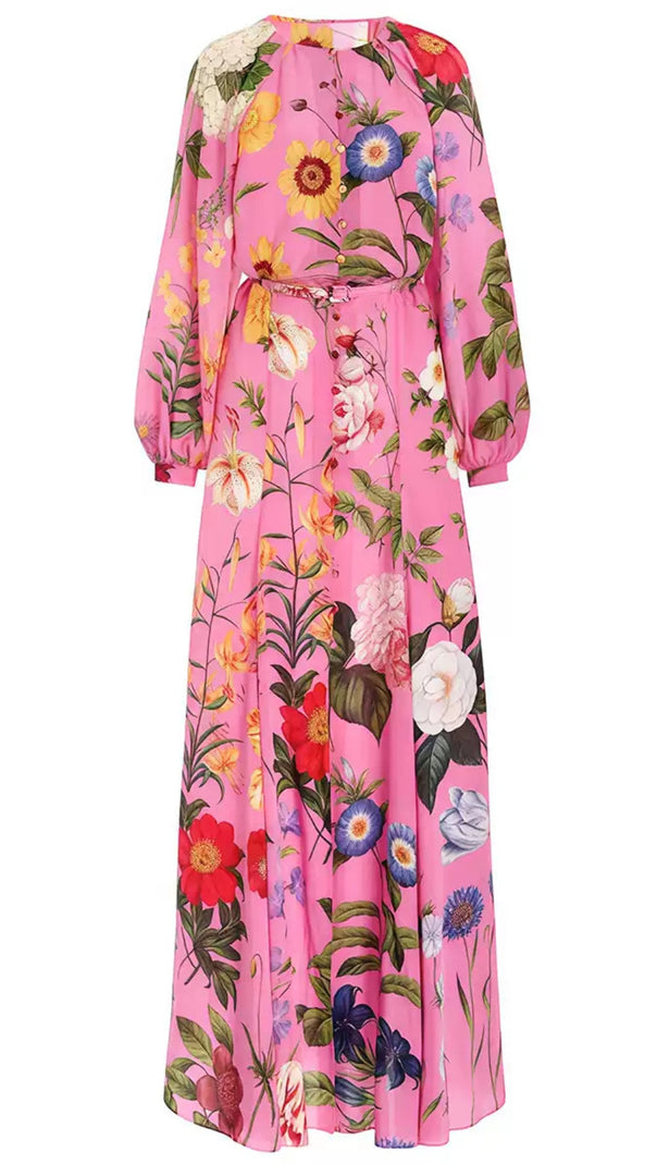 AIIZIE CHARMING PINK FLORAL MAXI DRESS - product image