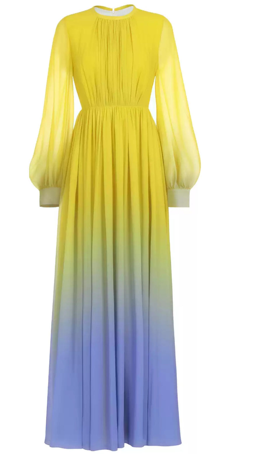 Niche Gradient Yellow Long  Maxi Dress