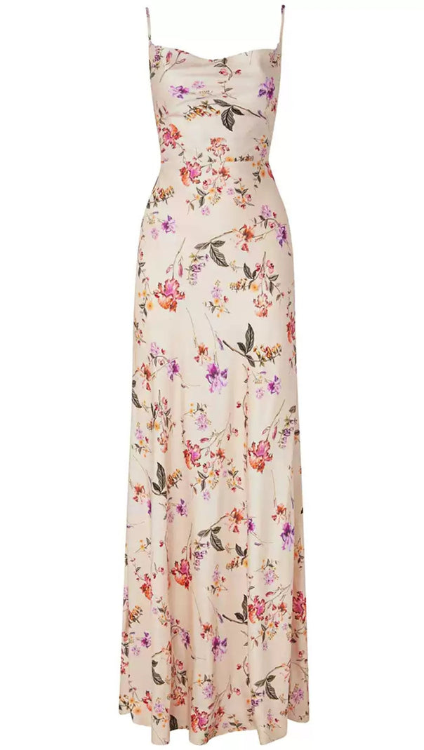AIIZIE FLORAL PRINT SPAGHETTI STRAP MAXI DRESS - product image