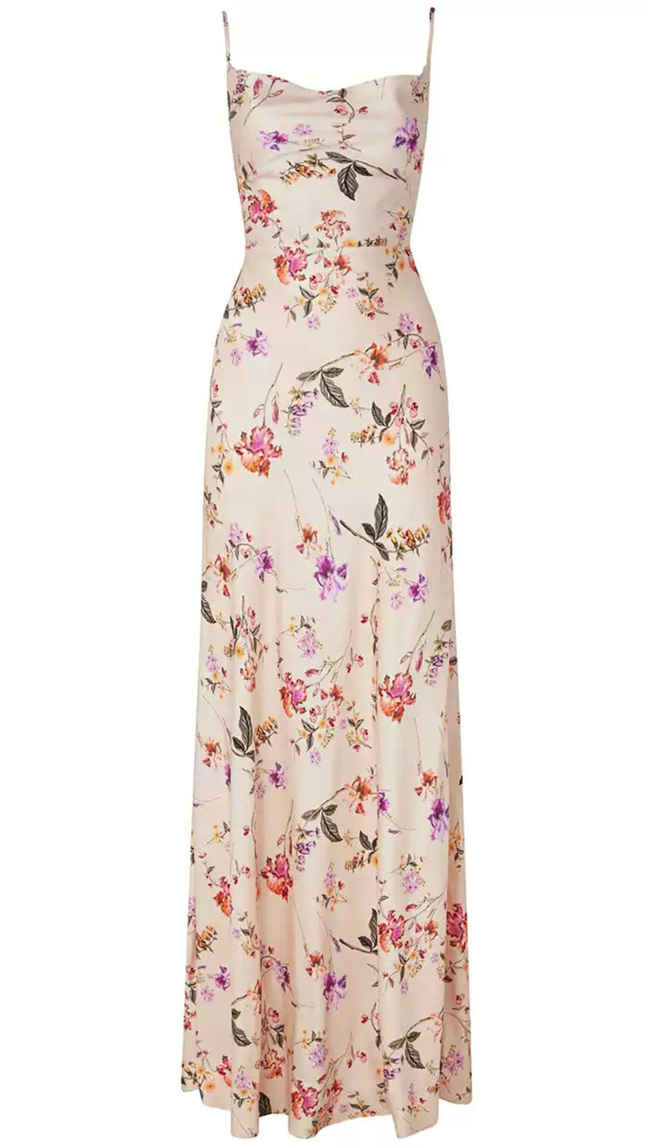 FLORAL PRINT SPAGHETTI STRAP MAXI DRESS