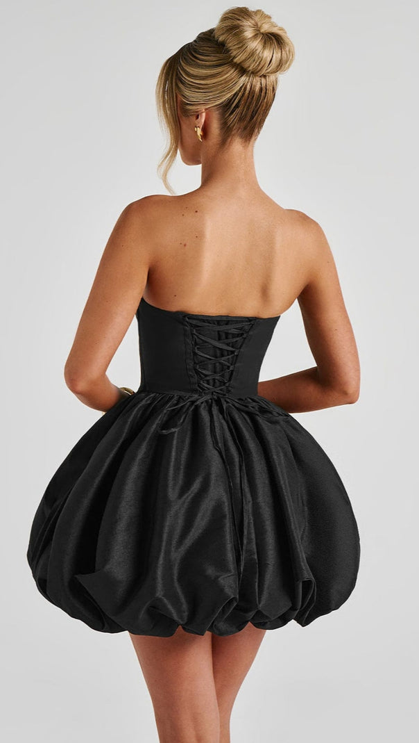 AIIZIE LOTUS MINI DRESS - BLACK - product image