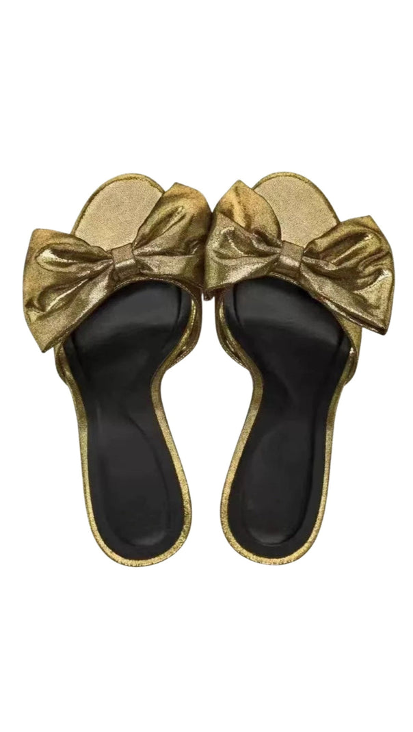 AIIZIE High Heel with bow -gold - product image