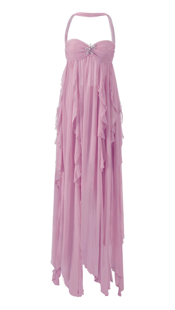 AIIZIE LACE IRREGULAR MAXI DRESS IN PURPLE - product image