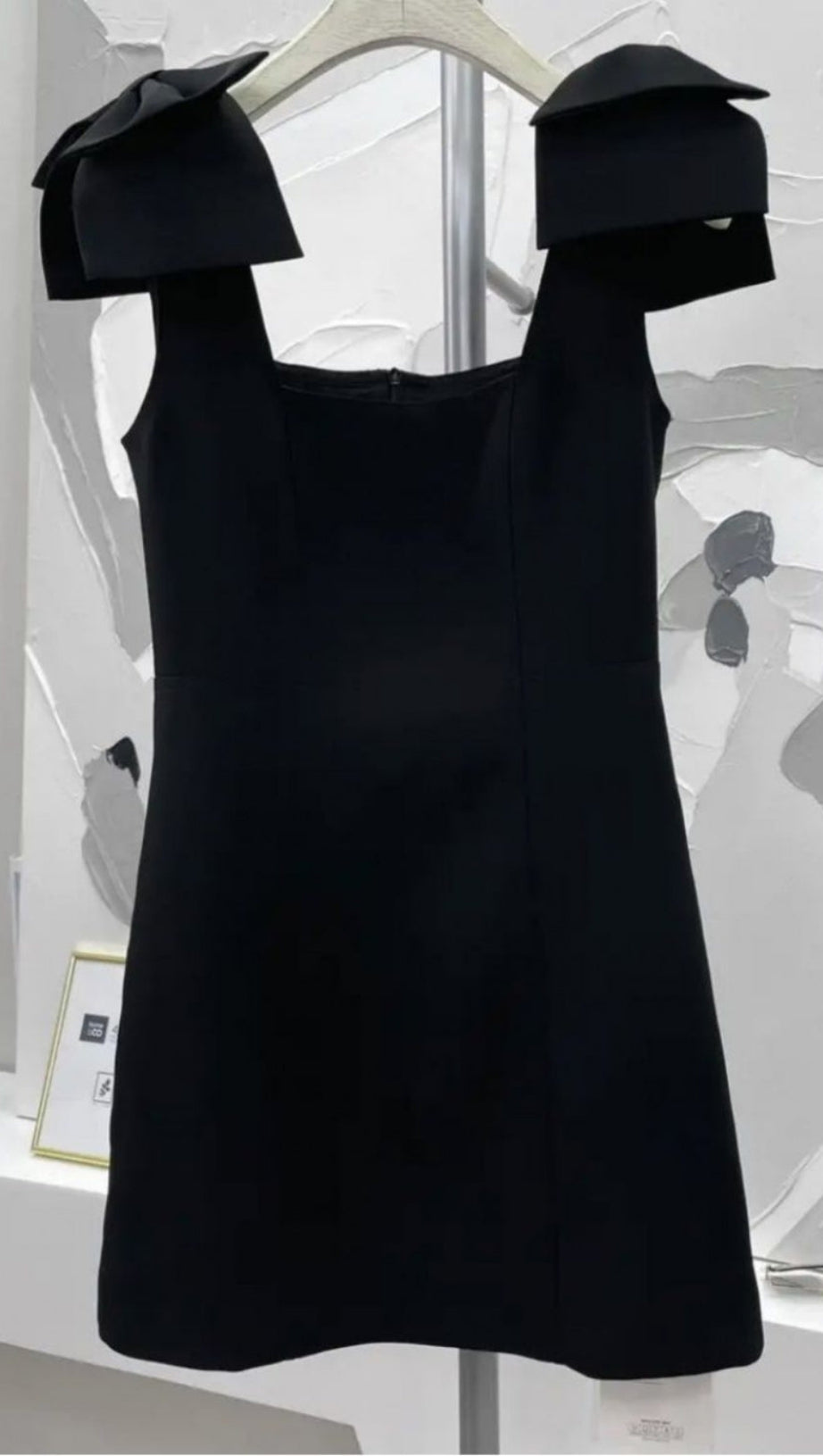 BOW STRAP MINI DRESS