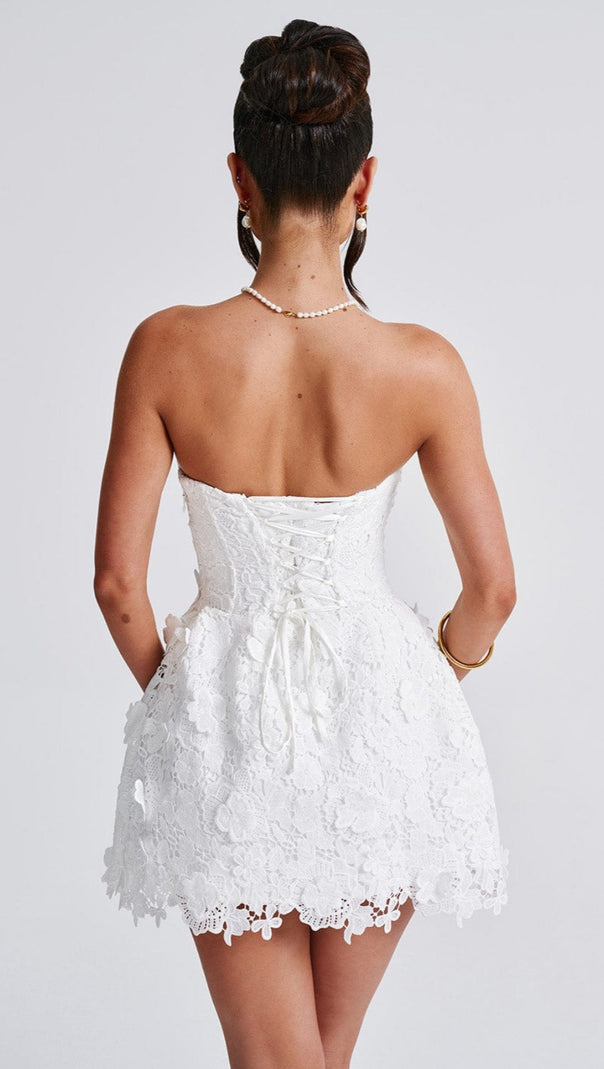 AIIZIE LEONA MINI DRESS - IVORY - product image