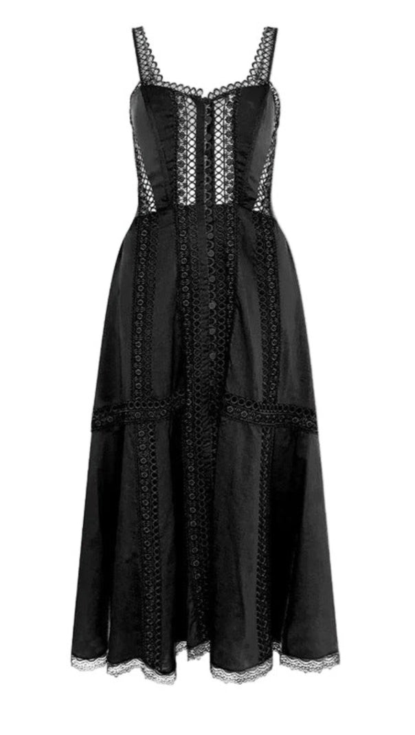 AIIZIE LILLIAN EMBROIDERED HOLLOW TUBE TOP MAXI DRESS - product image