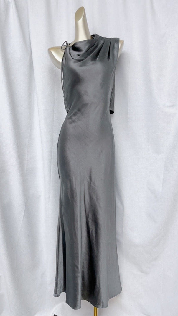 AIIZIE SANTANA GLOSS SATIN MAXI DRESS - product image