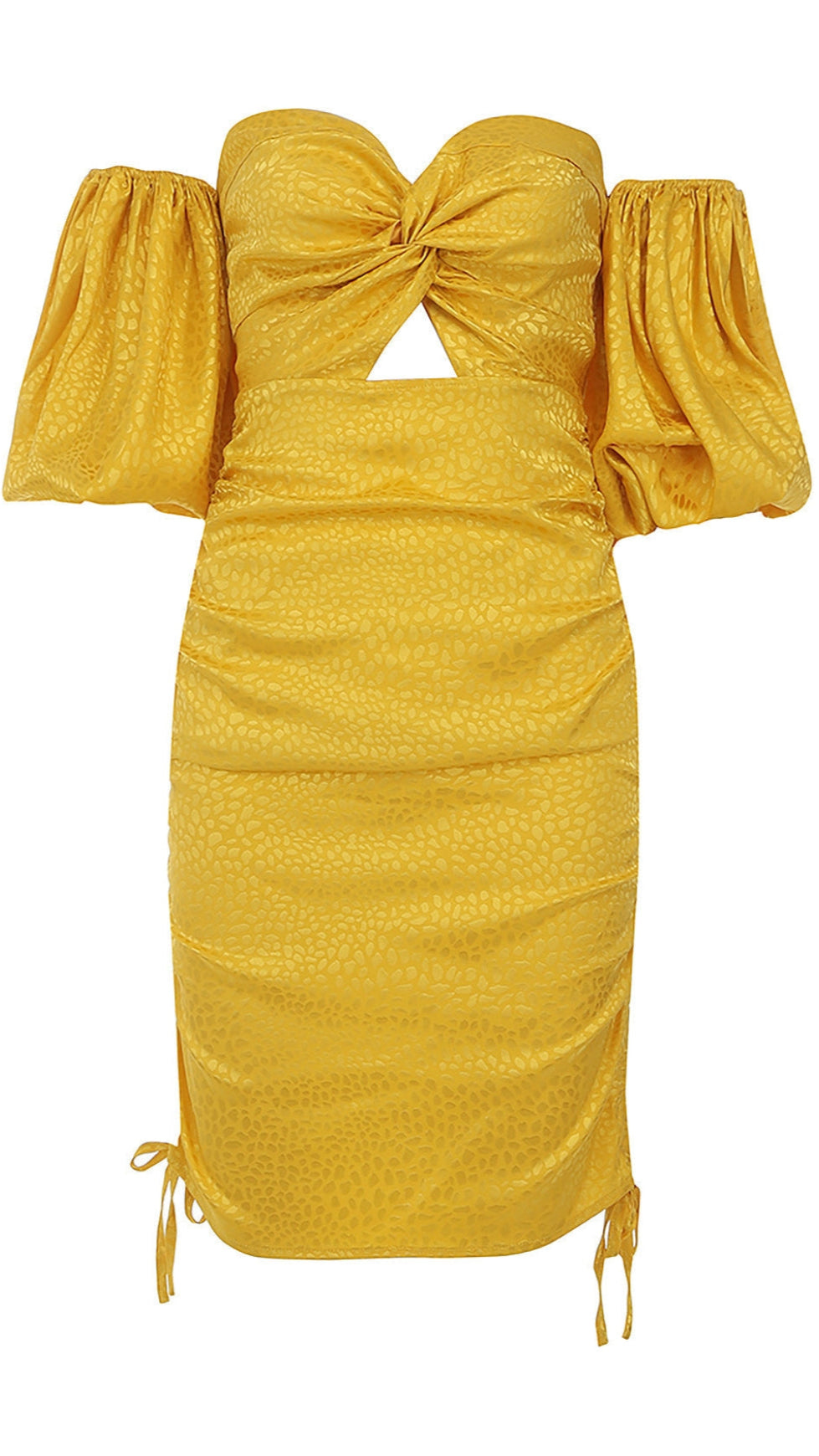 AIIZIE WHITE OFF-SHOULDER KEY HOLE DRESS - product image