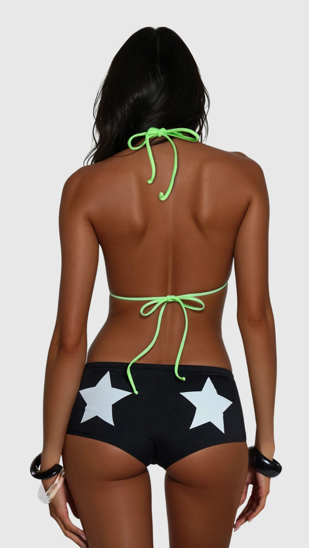 AIIZIE QUINTINA HALTER NECK LACE UP SWIMWEAR - product image