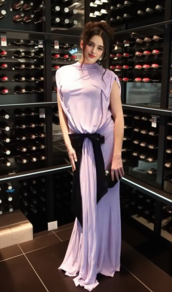 BERNICE BOW PATCH CUT BACKLESS MAXI DRESS IN PURPLE