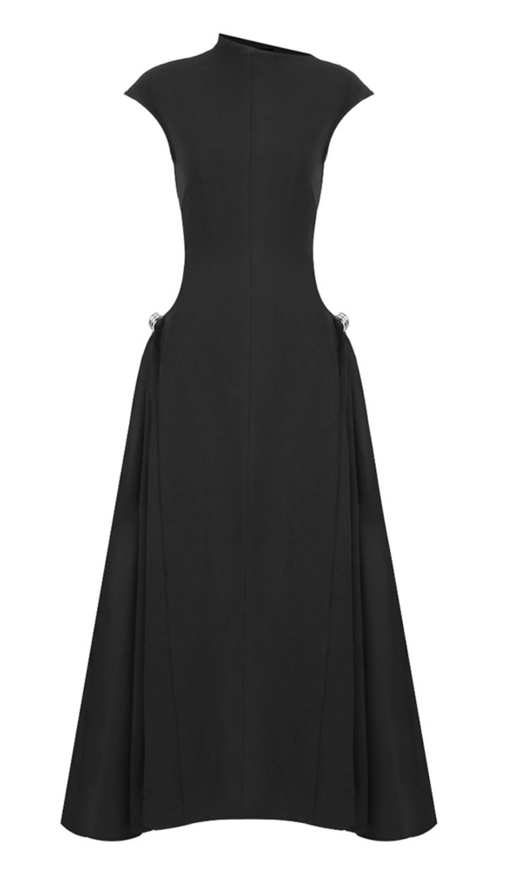 SKATER MAXI DRESS BLACK