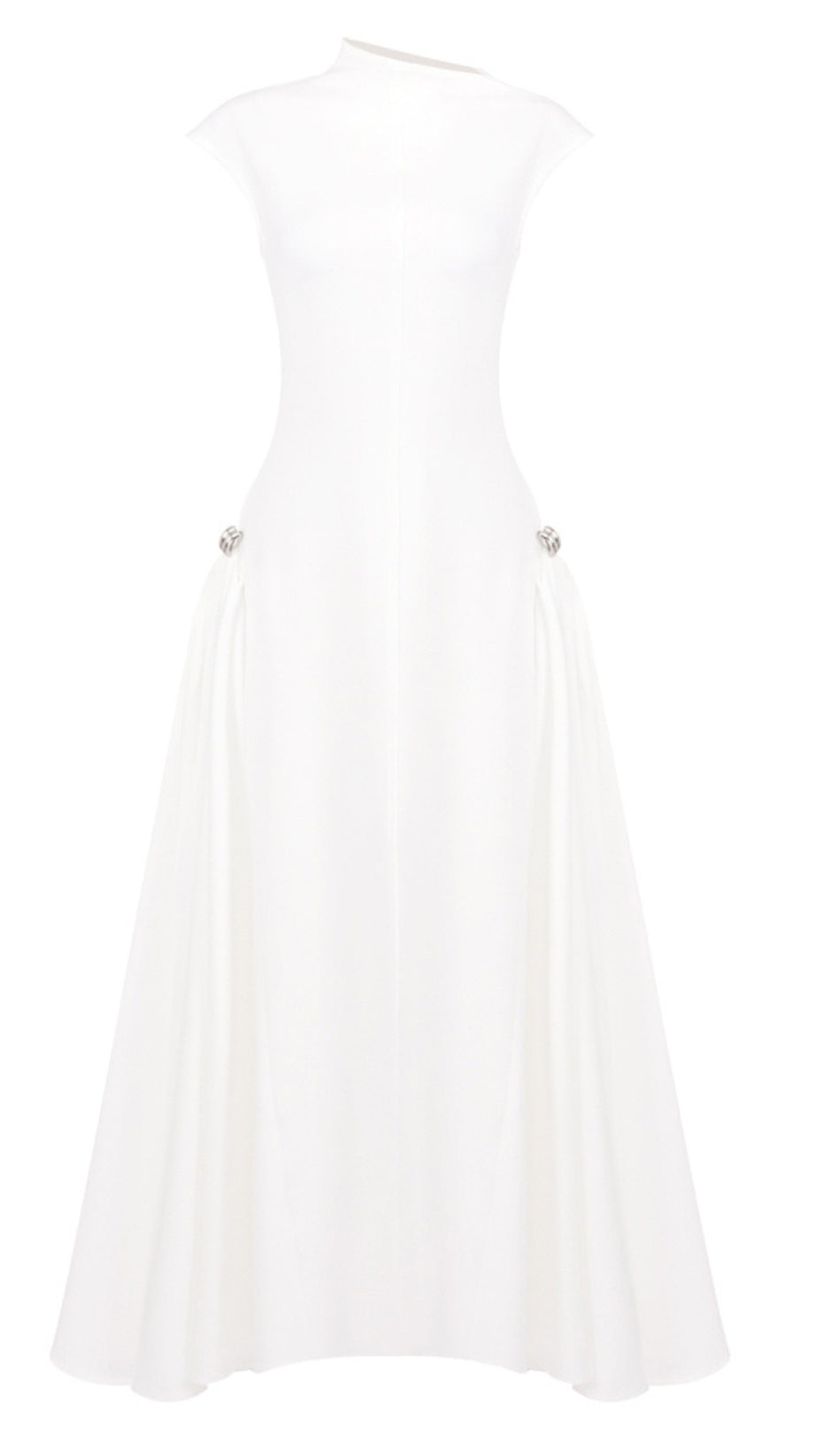 SKATER MAXI DRESS WHITE