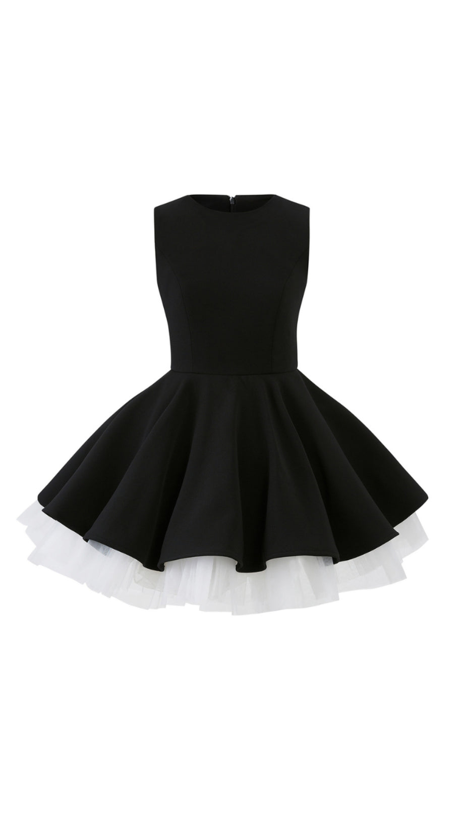 ABITO TUTU' SENZA MANICHE CON CUCITURE A RETE CAROL NERO