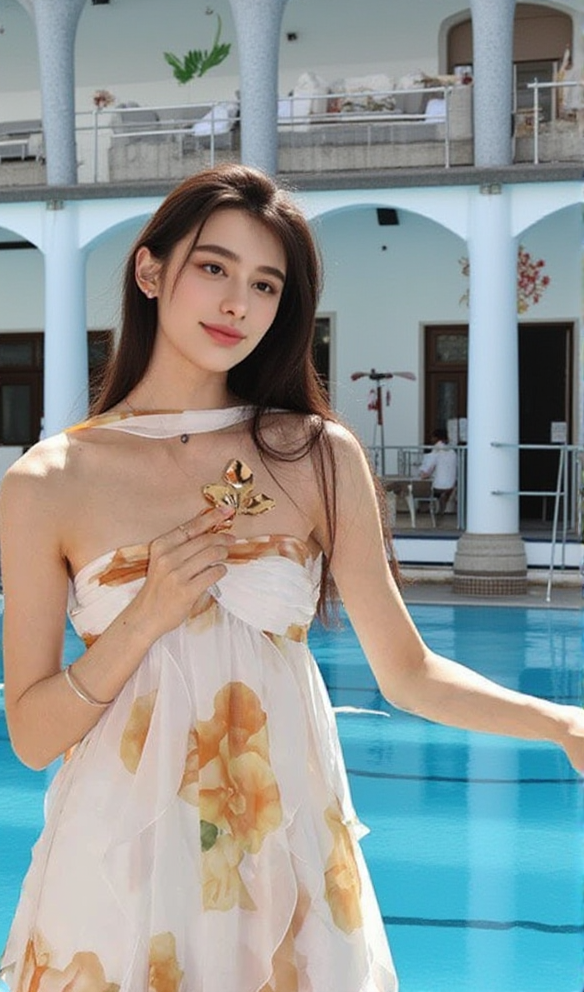 AIIZIE KATHERINE FLORAL HALTER BACKLESS MINI DRESS - product image