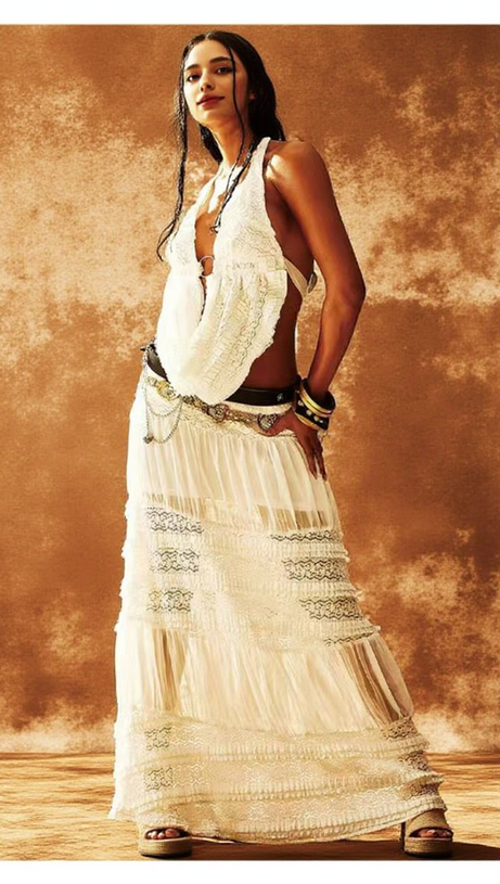 WHITE OPEN BACK SUIT