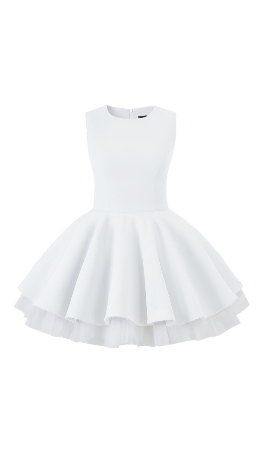 Carol – Ärmelloses Tutu-Kleid mit Netznähten in Blau