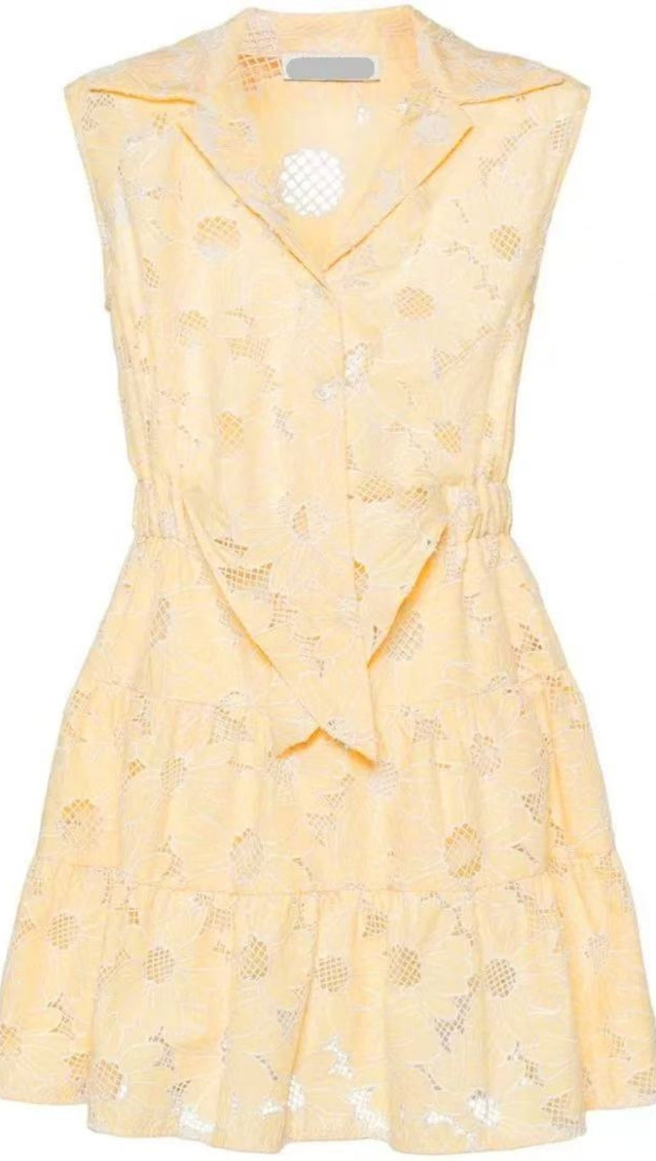 Ärmelloses Minikleid mit hohlem Blumentemperament