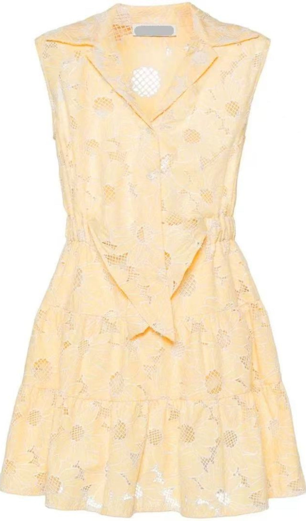 HOLLOW FLOWER TEMPERAMENT SLEEVELESS MINI DRESS·