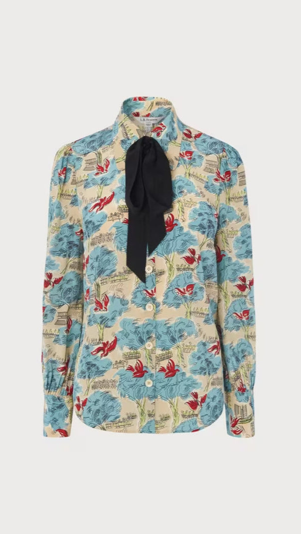 AIIZIE SONYA TUILERIES PRINT SILK SHIRT - product image