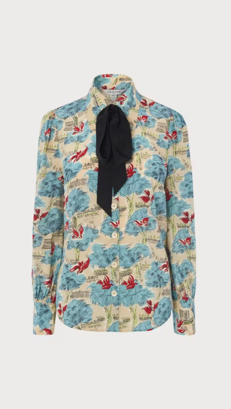 SONYA TUILERIES PRINT SILK SHIRT