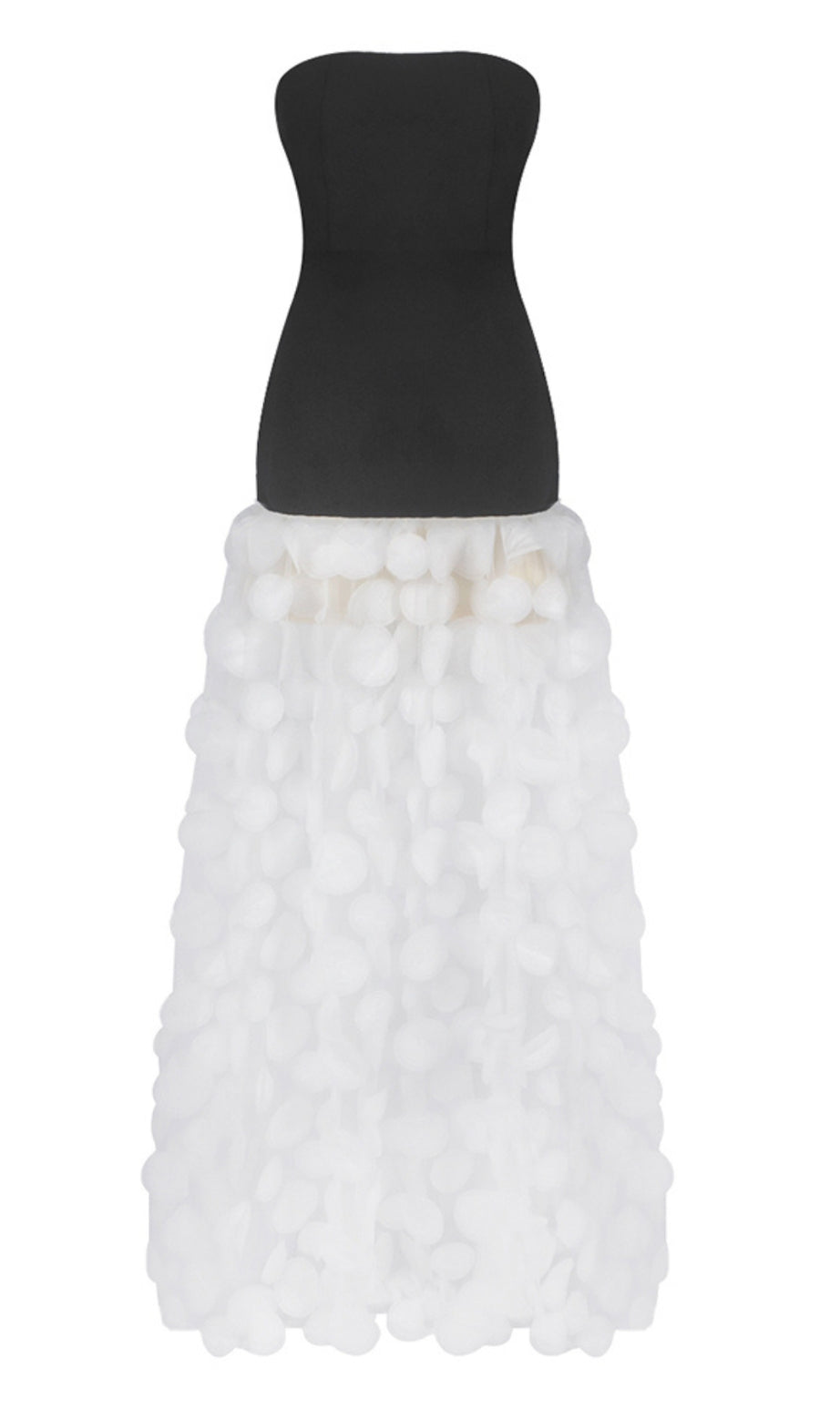 Strapless A Line Maxi Dress Withe