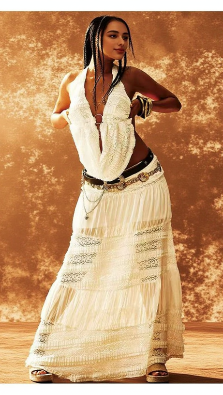 WHITE OPEN BACK SUIT