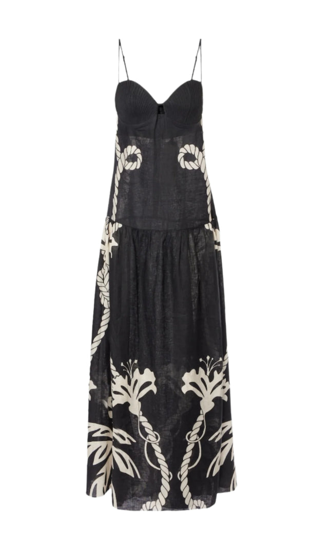 AIIZIE LAWEREY PRINT LINEN MAXI DRESS - product image
