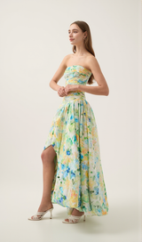 nancy violette Bubble Hem Maxi Dress in green
