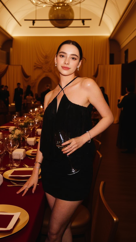 Cheryl – Gerafftes Neckholder-Minikleid mit figurbetontem Schnitt in Schwarz