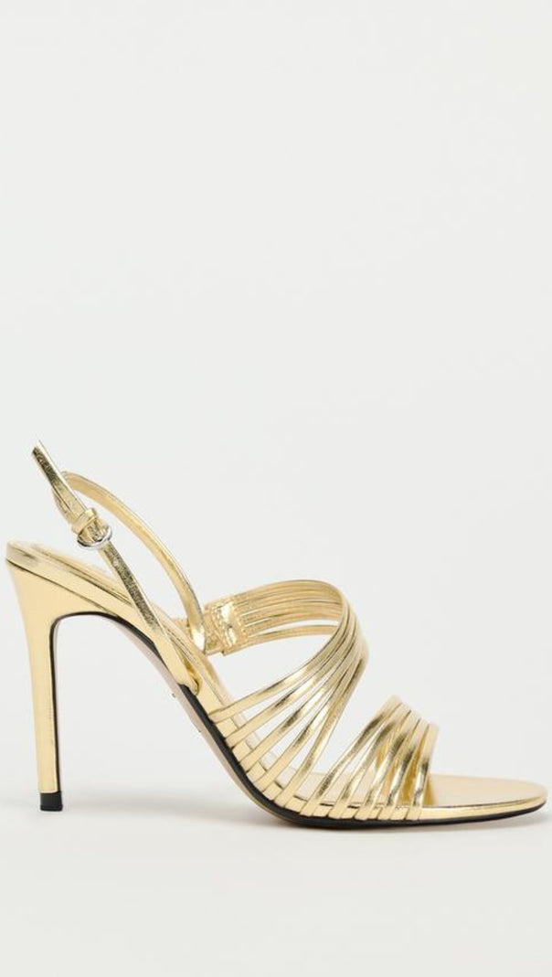 AIIZIE METALLIC STRAPPY SANDALS - product image