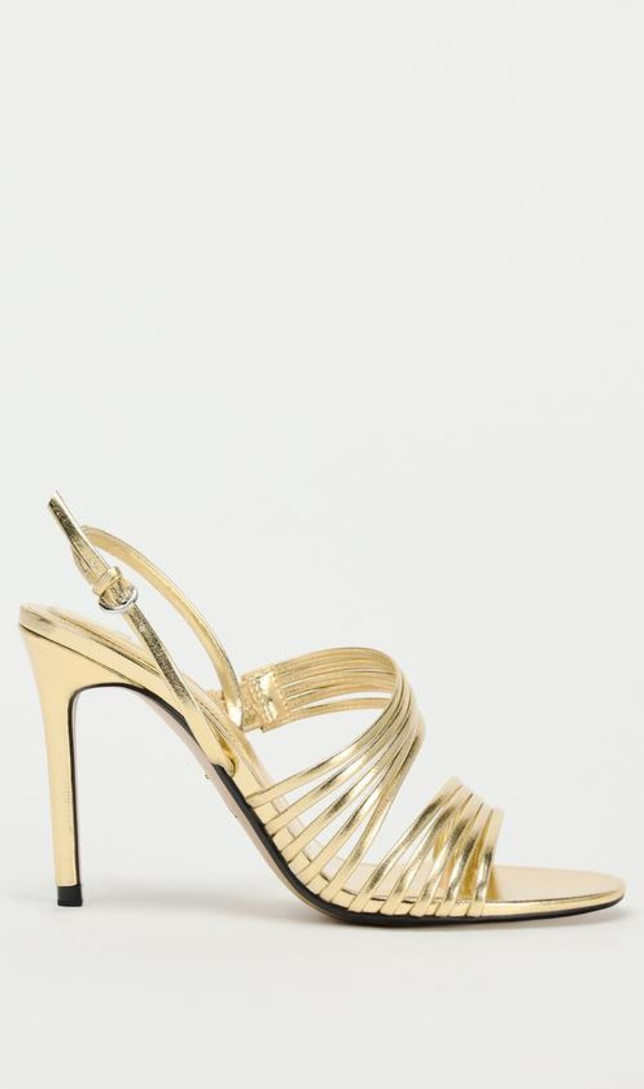 METALLIC STRAPPY SANDALS