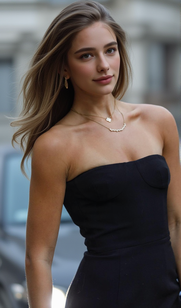 AIIZIE STRAPLESS A LINE MAXI DRESS BLACK - product image
