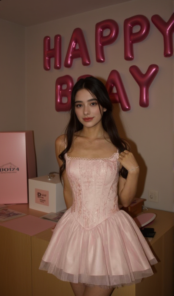 AIIZIE CELESTE LACE BOWKNOT BACKLESS MINI DRESS IN PINK - product image
