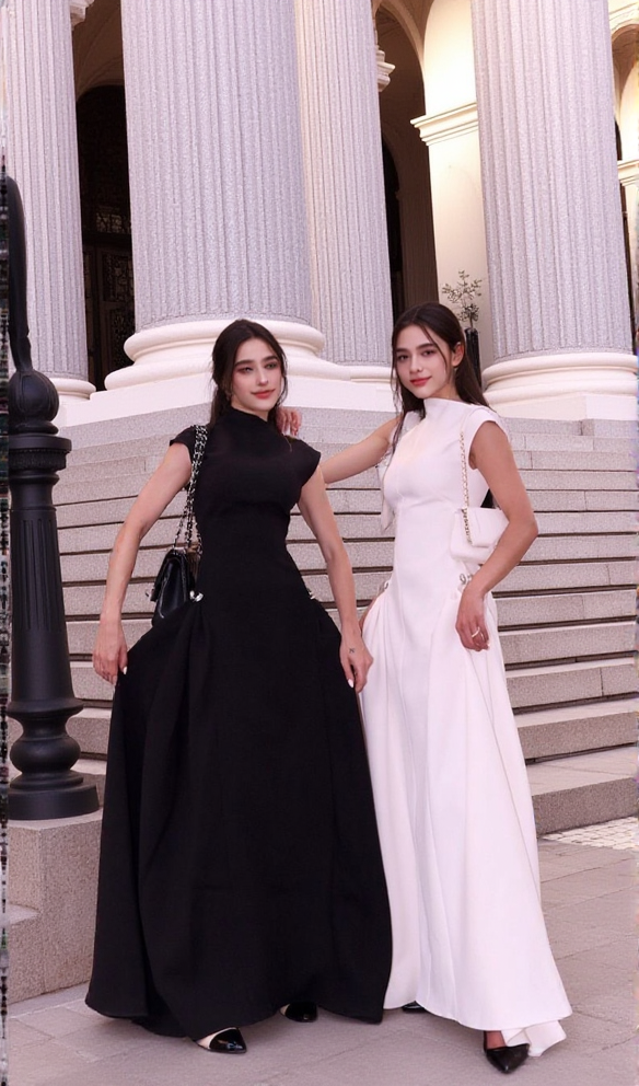 Skater-Maxikleid Weiß 