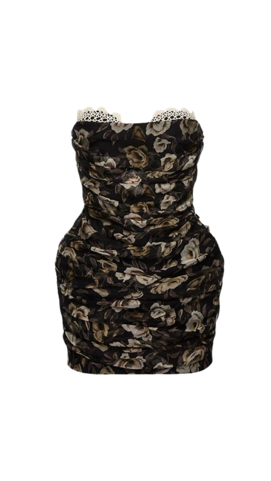 Georgia – Minikleid mit Retro-Blumenmuster und Tube-Top
