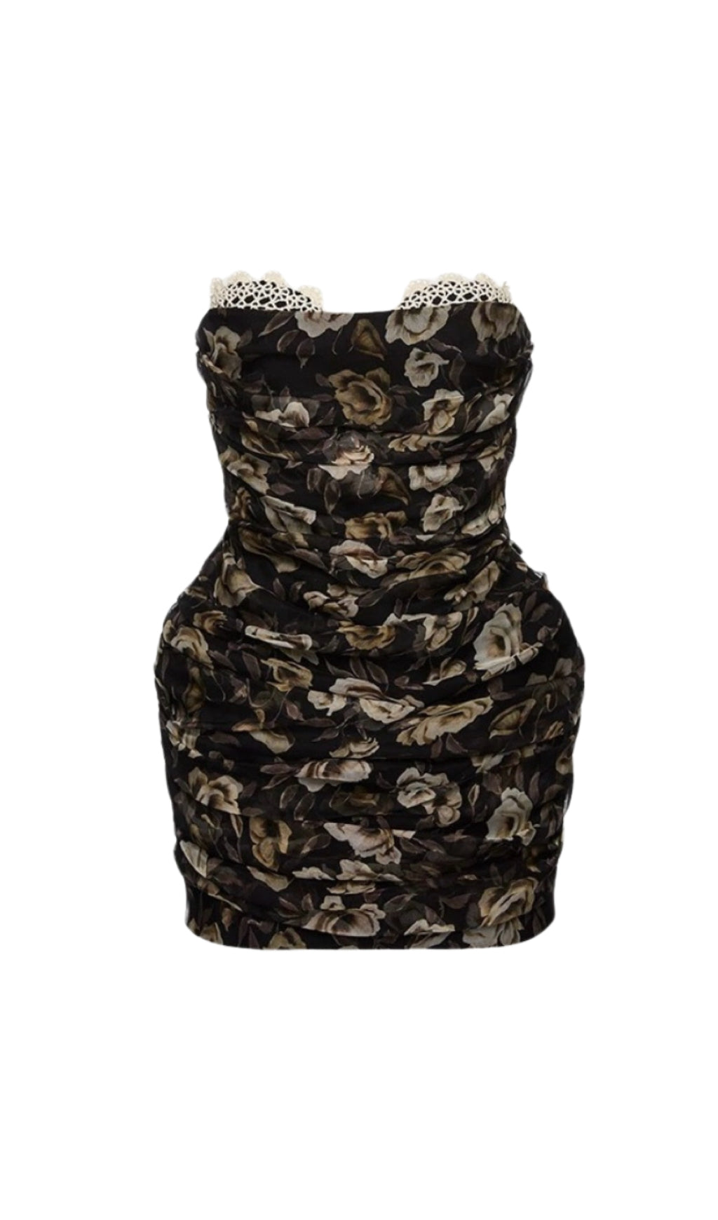 Georgia – Minikleid mit Retro-Blumenmuster und Tube-Top