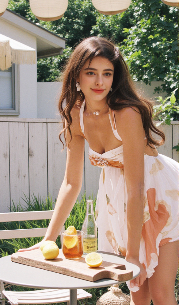 AIIZIE KATHERINE FLORAL HALTER BACKLESS MINI DRESS - product image