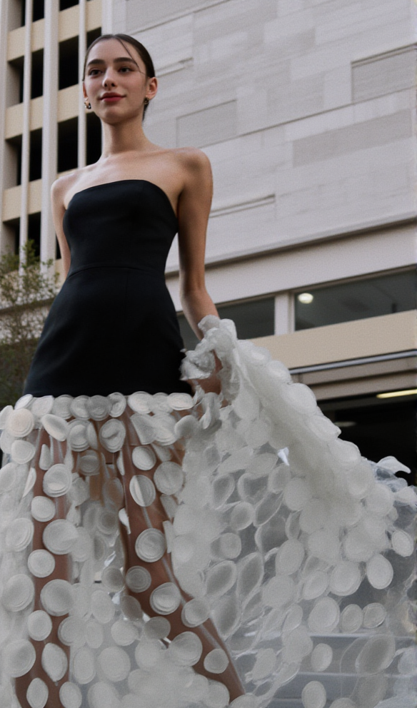 Trägerloses A-Linien-Maxikleid Weiß 