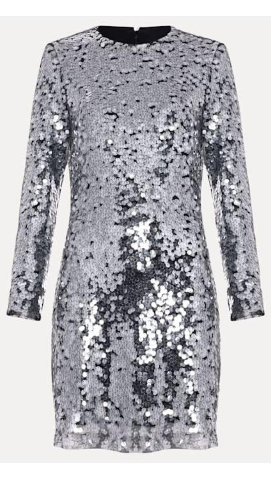 RHIA SILVER SEQUIN MINI DRESS