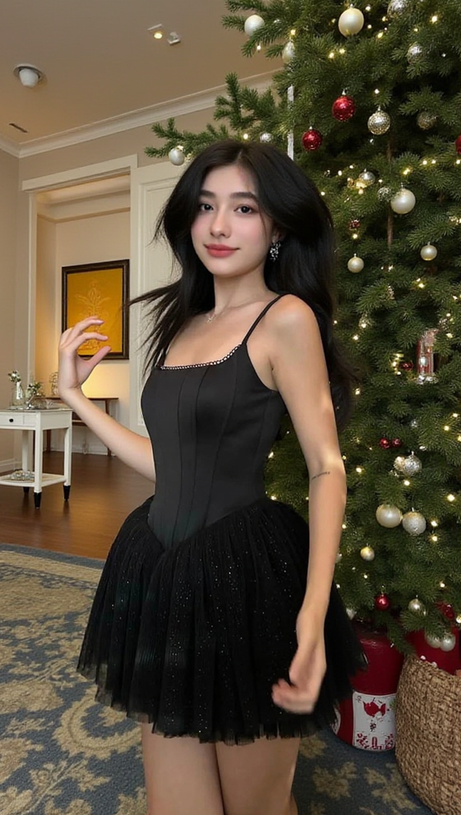 Celeste – Rückenfreies Minikleid aus Spitze mit Schleife in Schwarz