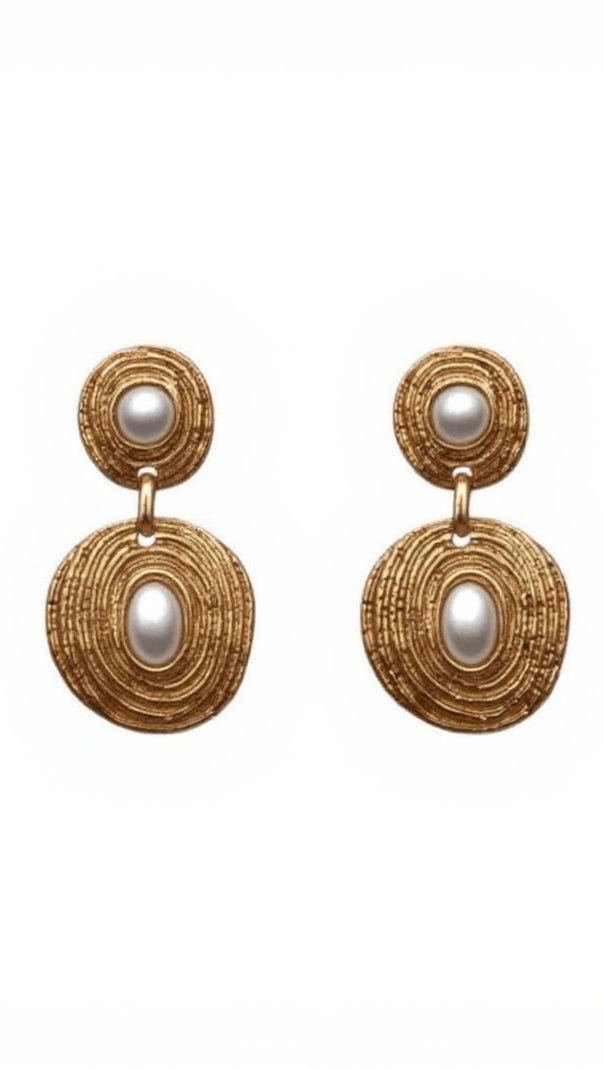AIIZIE AELANI SPIRAL CIRCLE PEARL EARRINGS - product image