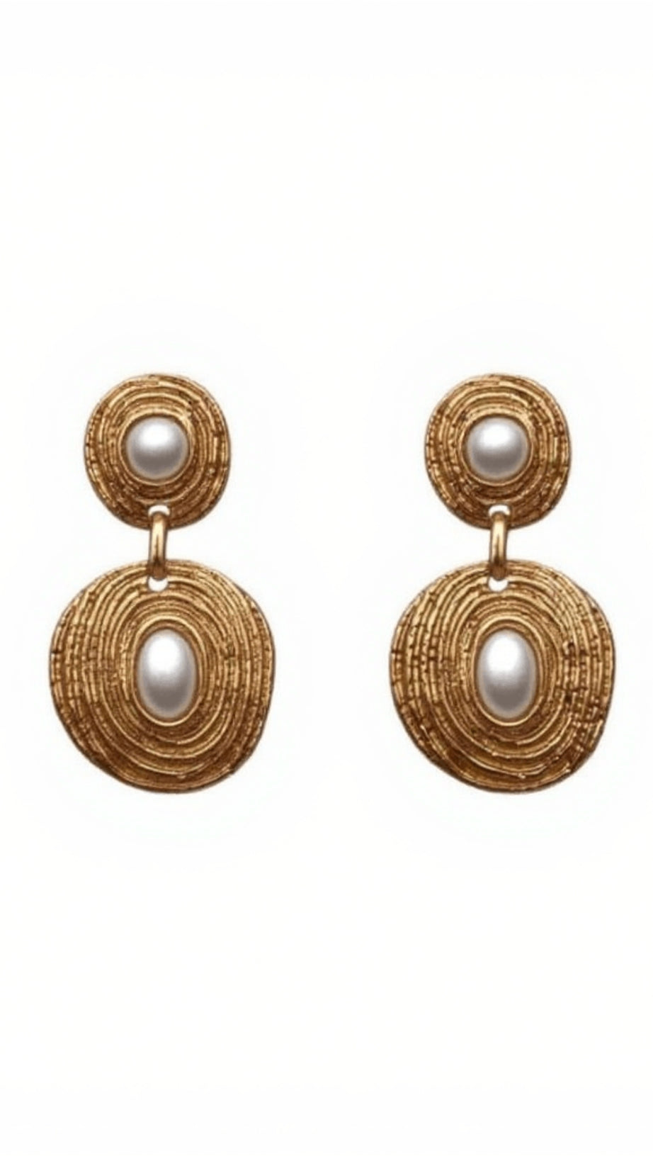 AELANI SPIRAL CIRCLE PEARL EARRINGS