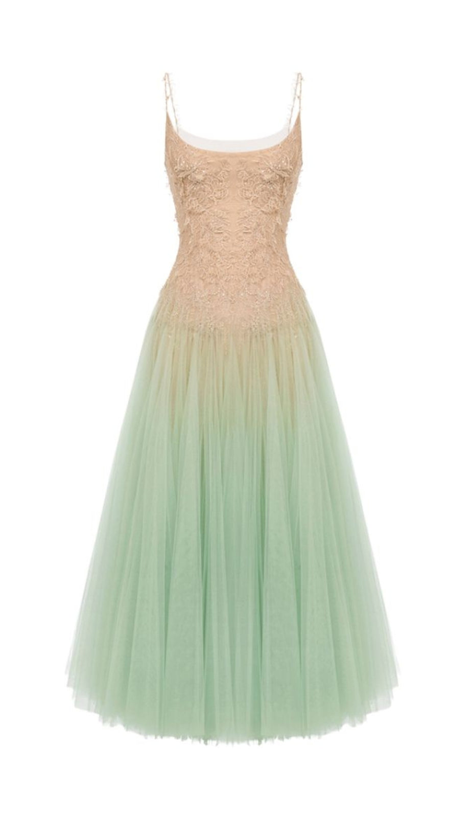 MINT OMBRE LACE MIDI DRESS